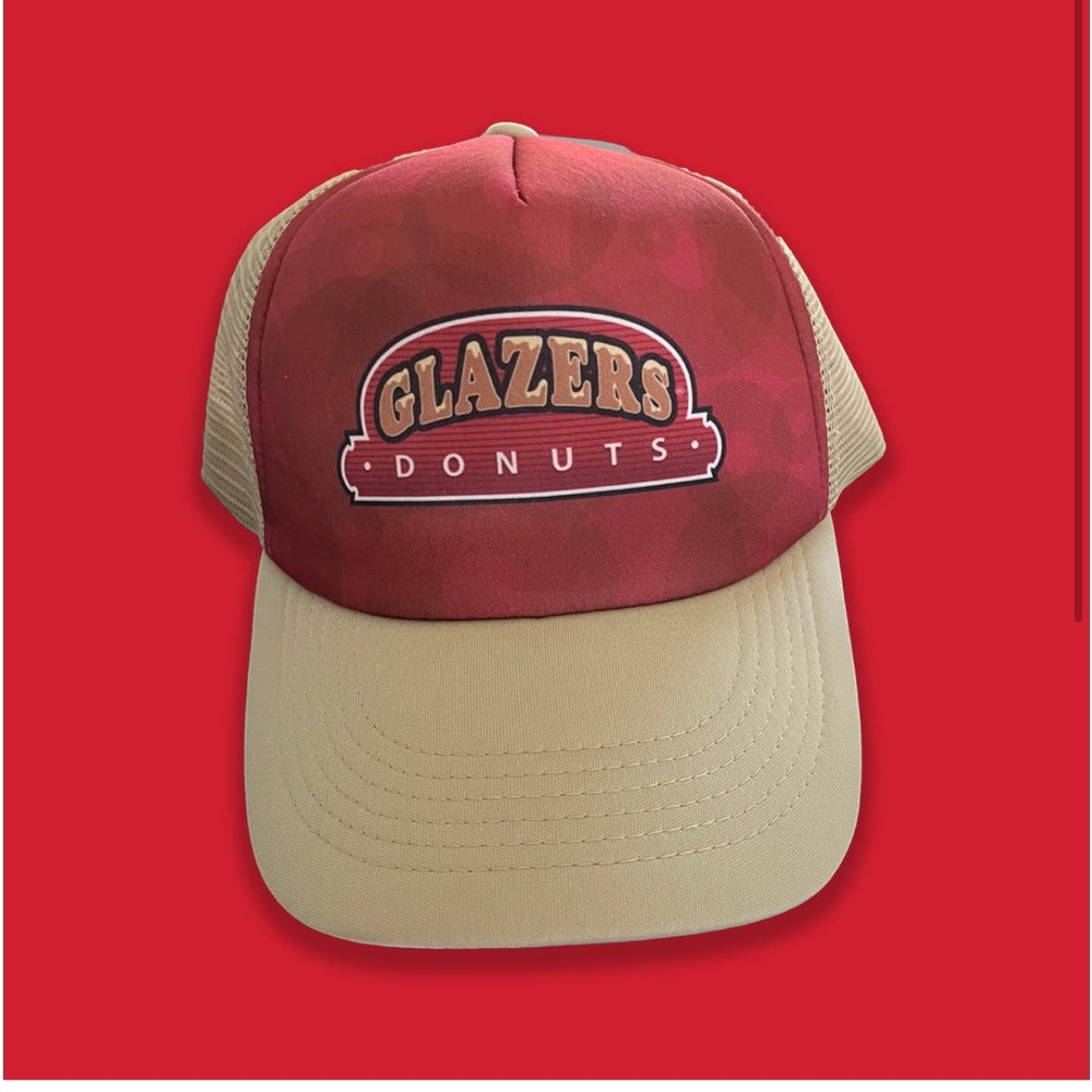 Kwik Trip Kwik Star Glazers donuts trucker tan hat SnapBack.